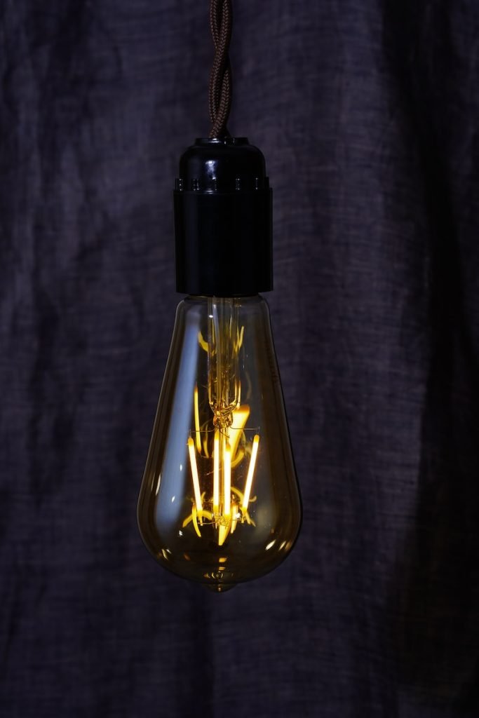 clear and black pendant lamp - Glo renewables